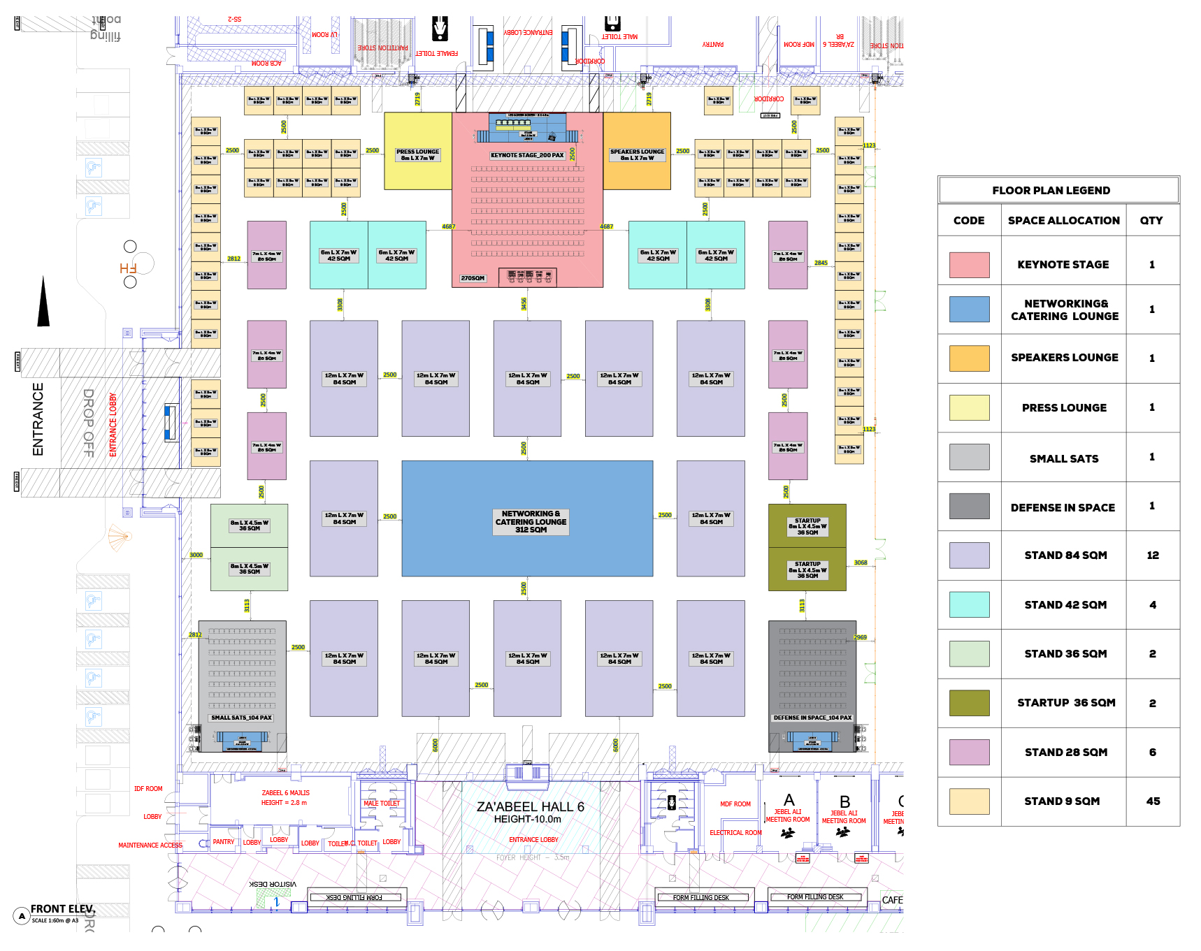 DWTC Floor Plan for Space-Comm 2025